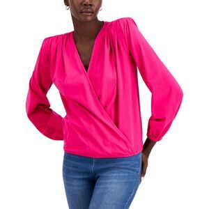 INC International Concepts Draped Surplice Top